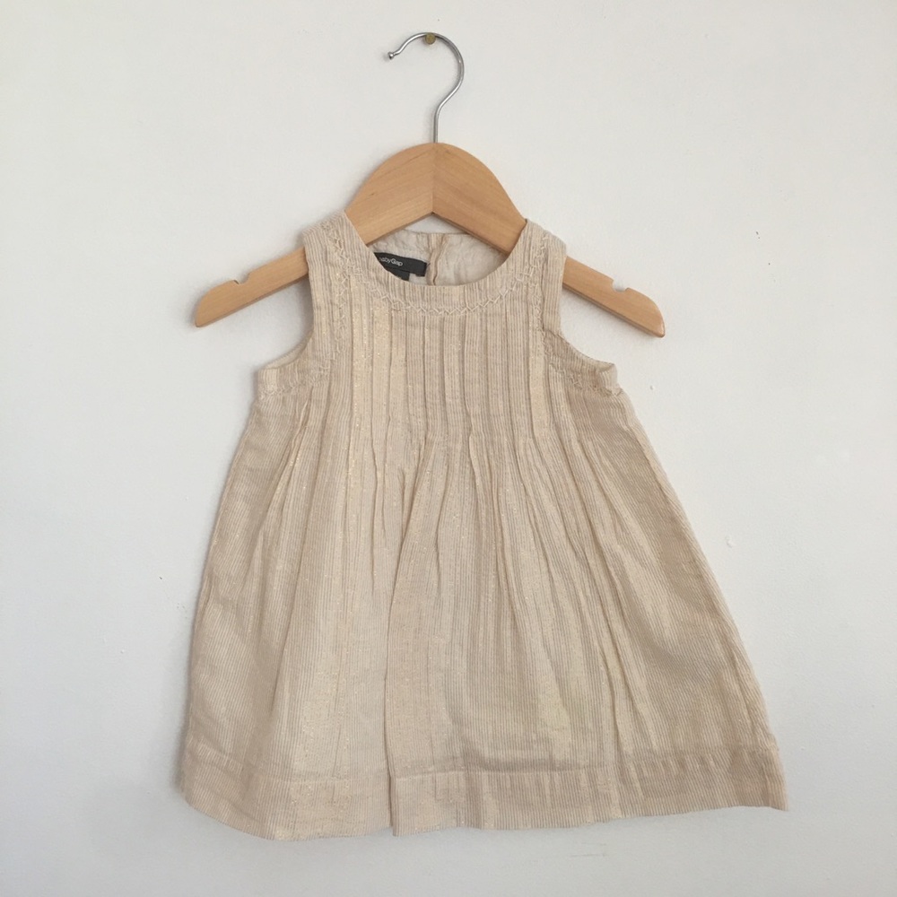 Baby Gap Beige Sparkle Shift Dress